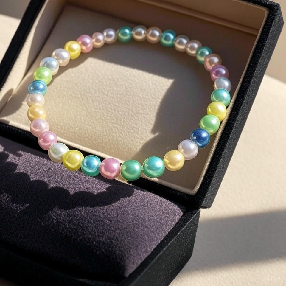 Elegantes Perlenarmband - Farbenfrohes